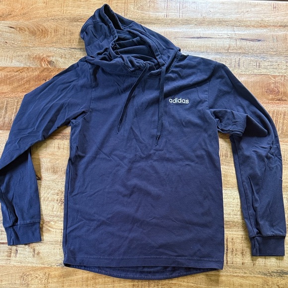 Adidas pullover hoodie men’s small lightweight cotton - Picture 1 of 4